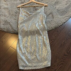 Silver Sequin Dress